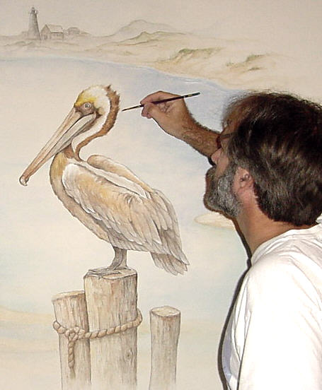 pelican mural