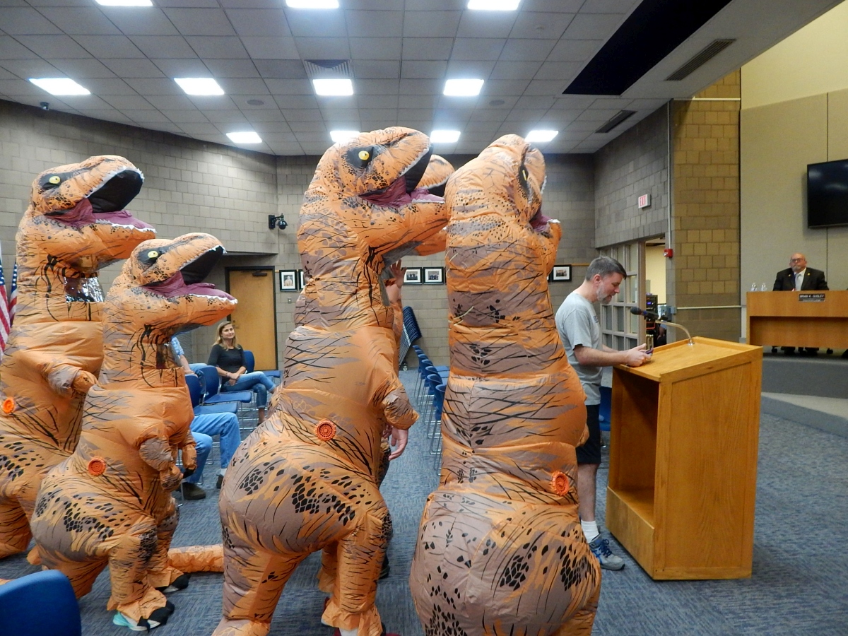 Dinos at July council meeting